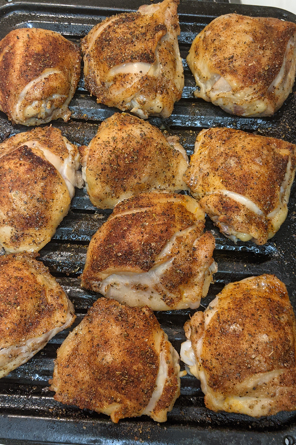 Easy Crispy Oven Baked Bone-in Chicken Thighs Recipe