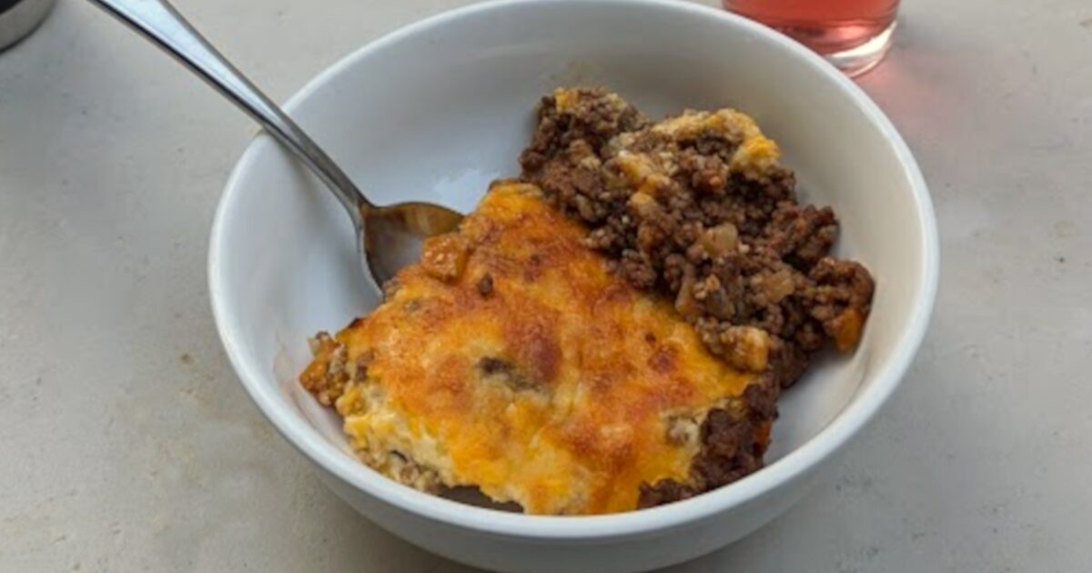 Beefy Cheesy Low Carb Taco Casserole - The Dude Cooks