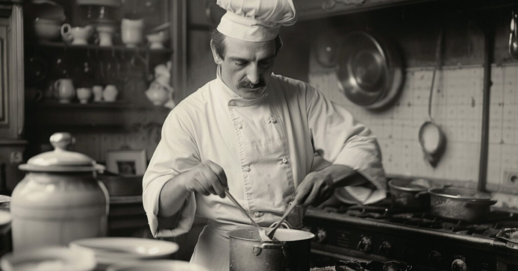 French chef making Beurre Monté