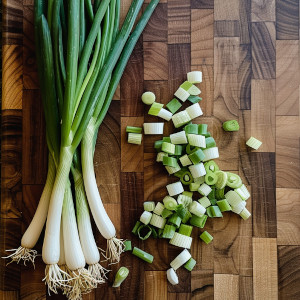 green onions for topping your chili 