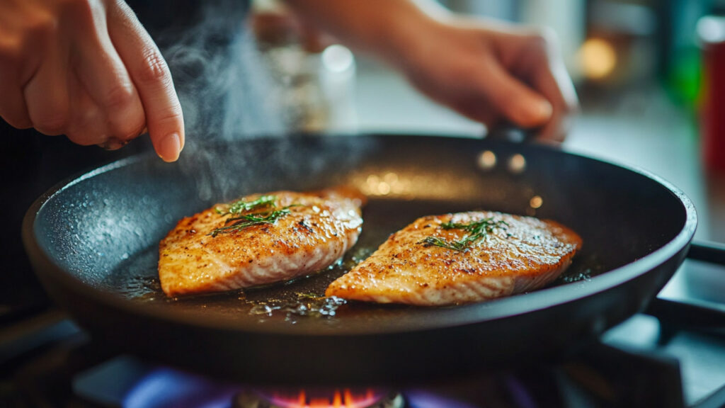 Pan frying frozen tilapia fillets 