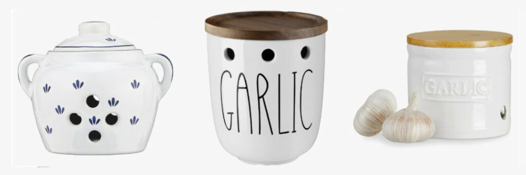 Garlic storage containers