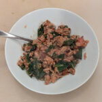 Turkey and Tomato-Infused Spinach Skillet